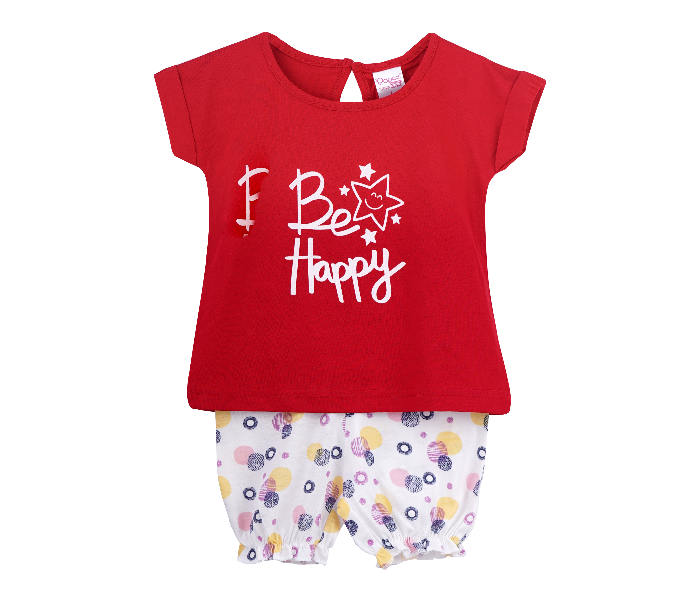 Popees Meriliz B Half Sleeve Top with Pant for 3 Year Babies - Red and White - Zoom Image 1