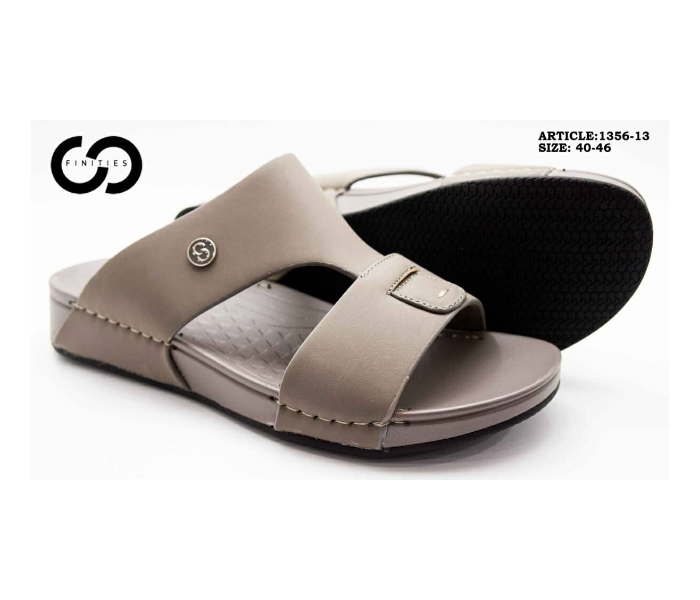 Finities 1356-13 43 EU Comfortable Flat Sandal For Men - Grey - Zoom Image