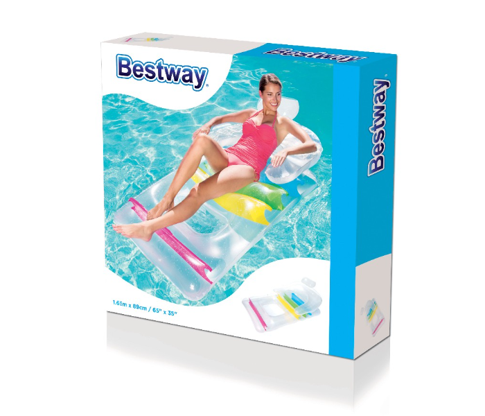 Bestway 43011 1.65M X 89Cm Vinyl Floating Lounge Chair Beach Float -Transparent - Zoom Image 2