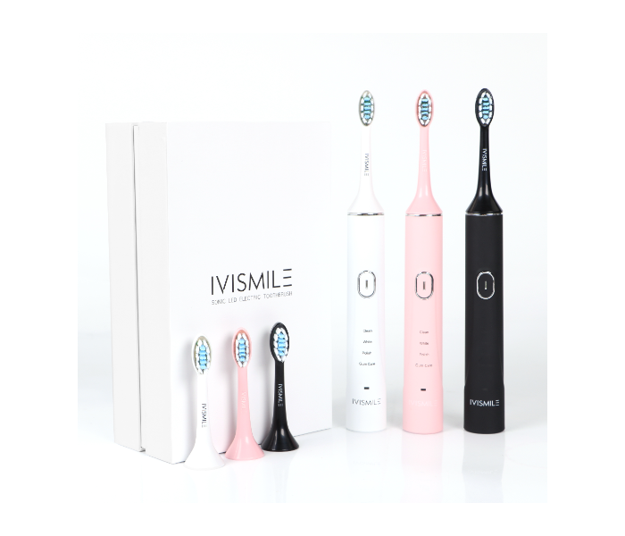 Ivismile Deep Oral Cleaning Rechargeable Electric Tooth Brush with USB Recharge - Black - Zoom Image 2