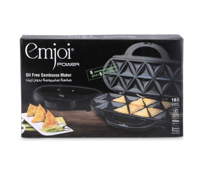 Emjoi UESM-018 1600W Non-Stick Sammbousek Maker with Adjustable Thermostat -Black - Zoom Image 2