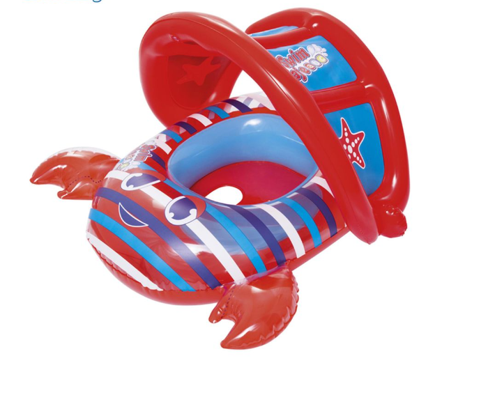 Bestway 34125 86Cm X 66Cm PVC Inflatable Crab Baby Boat -Red - Zoom Image