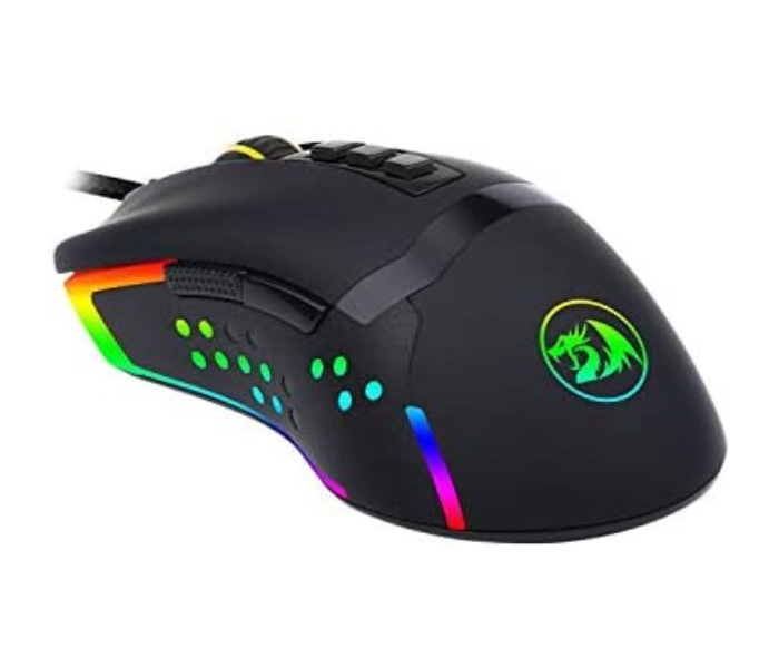 Redragon M712-RGB 10000 DP RGB LED Backlit MMO PC Wired Gaming Mouse - Black - Zoom Image 1