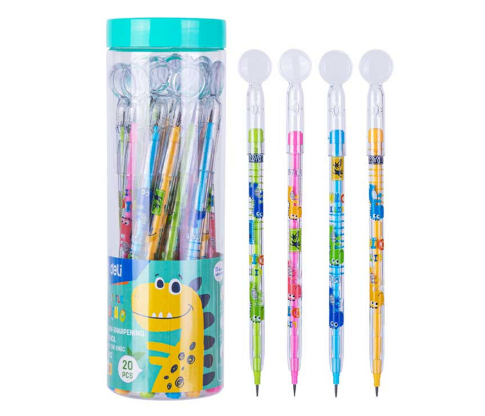 Deli C092 20 Pieces Non-Sharpening Stackable 2B Pencil - Zoom Image 2