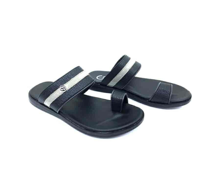 1727-02 42 EU Comfortable Stylish Flat Sandal For Men -Black - Zoom Image