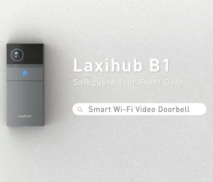 Laxihub HM013 6700mAh B1 Wireless Battery Powered 1080P Video Door Bell - Grey and Black - Zoom Image 3