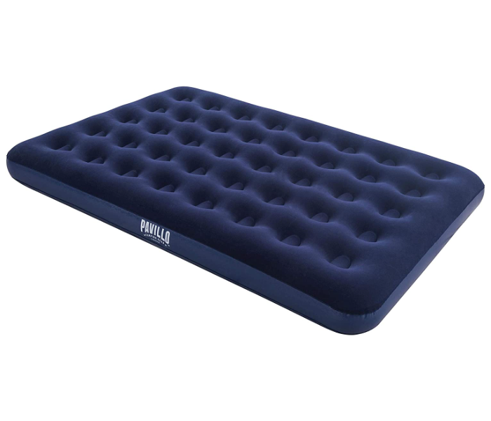 Bestway 67003 Queen Double Airbed With Flocked Sleeping Surface -Blue - Zoom Image 1