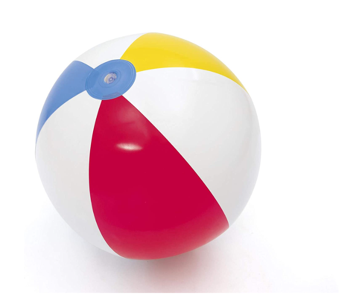 Bestway 31021 51 Cm Vinyl Durable Inflatable Beach Ball -White And Red - Zoom Image 2