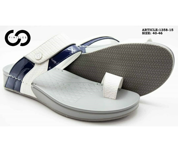 Finities 1358-15 46 EU Comfortable Stylish Casual Sandal For Men -Navy - Zoom Image