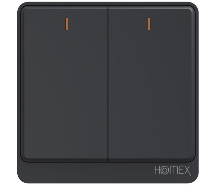 Homex HM015 Smart Wifi Gang 2 Switches - Black - Zoom Image 1