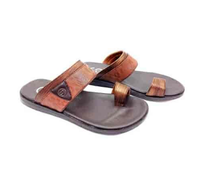 1731-03 EU 45 Stylish Comfort Flat Sandal for Men - Coffee - Zoom Image