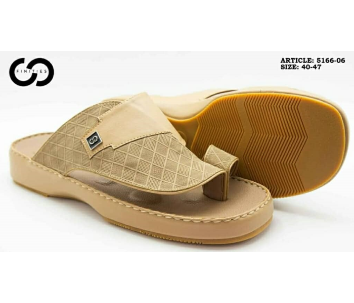 Finities 5166-06 40 EU Arabic Med Sandal For Men - Beige - Zoom Image