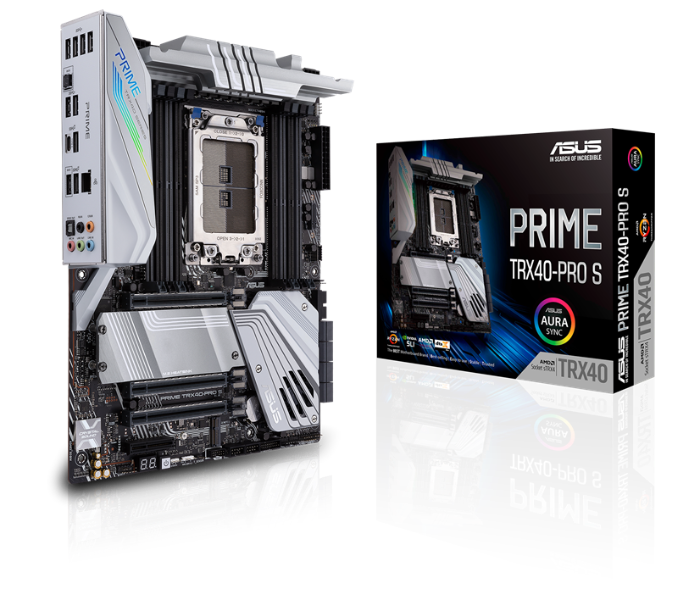 Asus Prime TRX40-PRO S Motherboard for 3rd Gen Ryzen Threadripper-Series Processors with USB 3.2 Gen 2 Type-C Front-Panel Connector and Aura Sync RGB Lighting  - Zoom Image 2