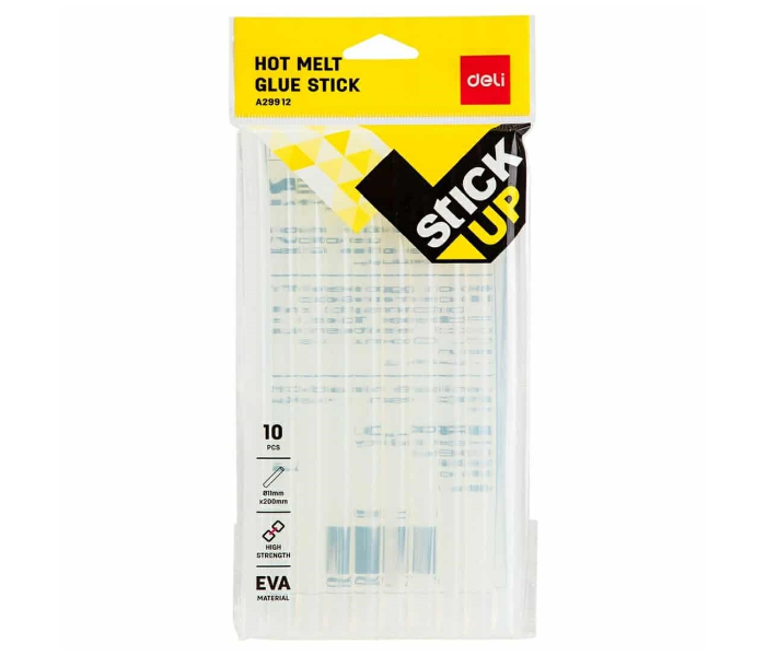 Deli A29912 11mm x 200mm Stick Up Hot Melt Glue Stick - White - Zoom Image