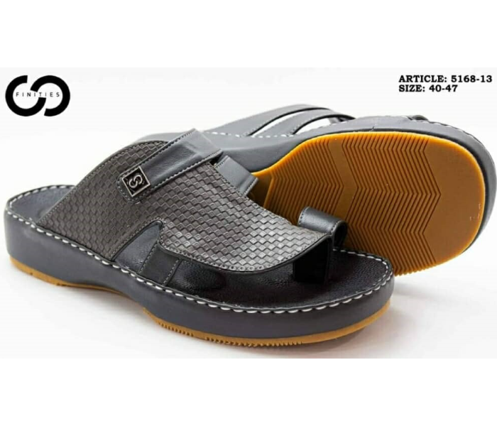 Finities 5168-13 42 EU Arabic Med Sandal For Men -Grey - Zoom Image