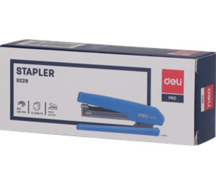 Deli 0229 15 Sheets Stapler Machine - Blue - Zoom Image 1