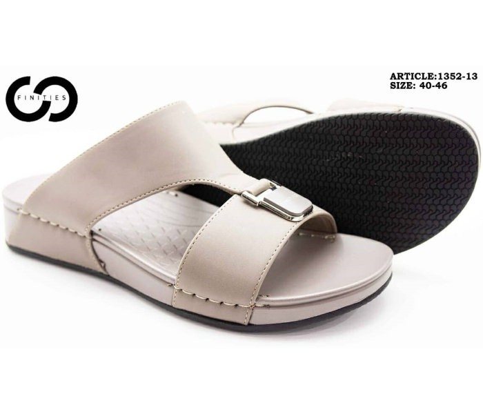 Finities 1352-13 46 EU Comfortable Stylish Flat Sandal For Men -Grey - Zoom Image