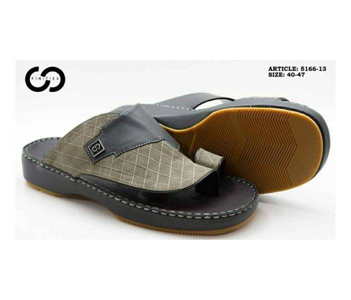 Finities 5166-13 45 EU Arabic Med Sandal For Men -Grey - Zoom Image