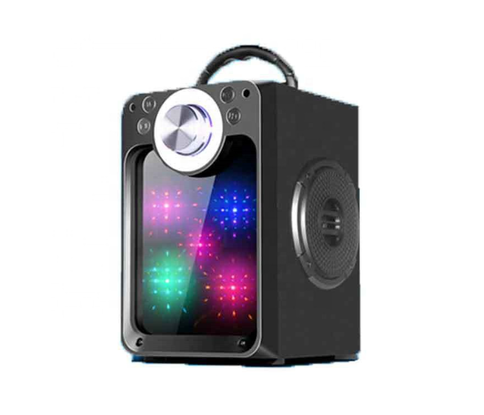 Mini Subwoofer Wireless Outdoor Loudspeaker with LED - Black - Zoom Image 1