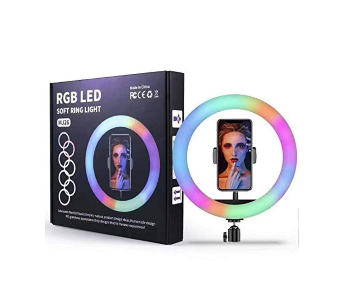 RGB LED MJ26 10.2inch RGB Multi Color Soft Ring Light - Zoom Image 1