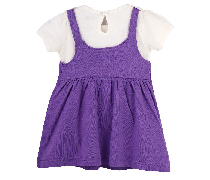 Popees Dalia Half Sleeve Comfortable Frock for 2 Year Babies - Purple - Zoom Image 2