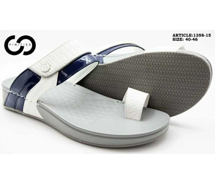 Finities 1358-15 40 EU Comfortable Stylish Casual Sandal For Men -Navy - Zoom Image