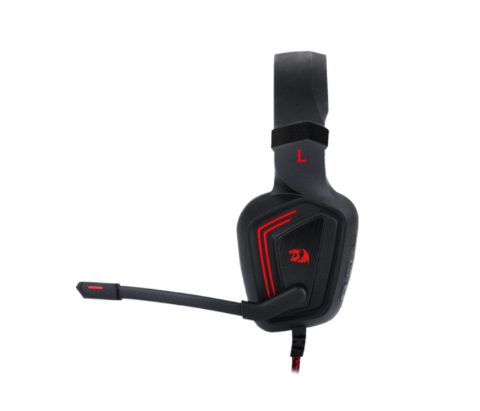 Redragon H310-1 Muses Virtual Surround Sound PC USB Gaming Headset - Black and Red - Zoom Image 2