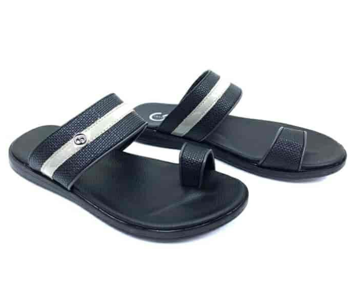 1727-02 41 EU Comfortable Stylish Flat Sandal For Men -Black - Zoom Image