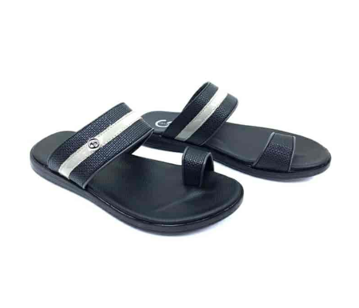 1727-02 45 EU Comfortable Stylish Flat Sandal For Men -Black - Zoom Image