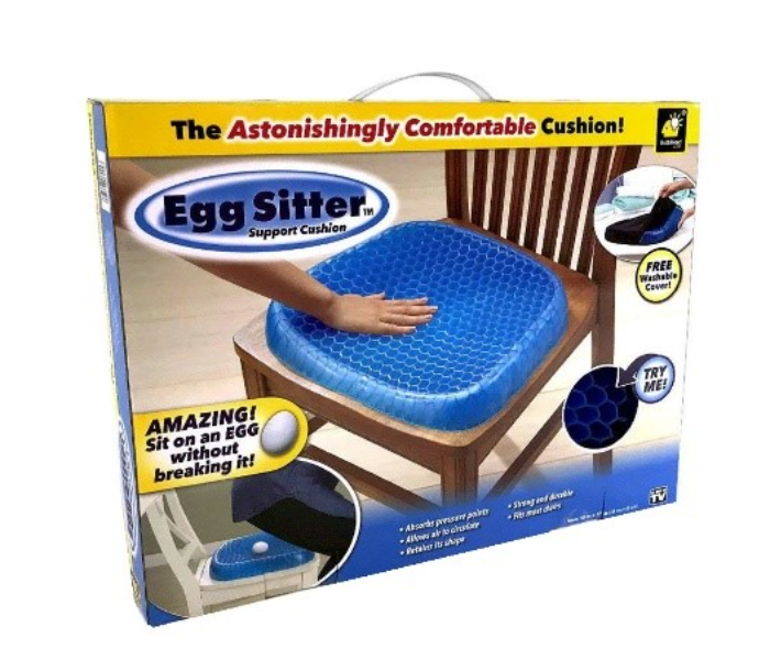 Anti-Decubitus Breathable Gel Cushion Chair Pads with Non-Slip Cover Egg Seat Cushion - Blue - Zoom Image 1