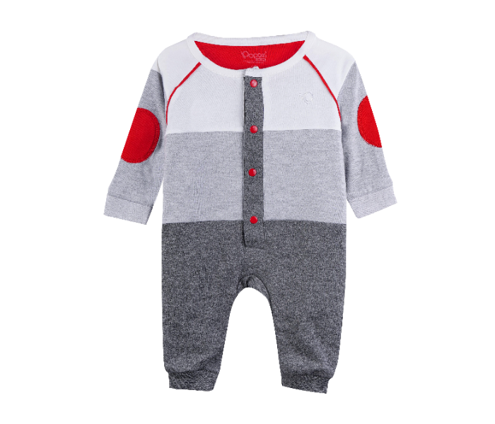 Popees Sleepy Comfortable Full Sleeve 2 Years Baby Onesie - Grey - Zoom Image 1