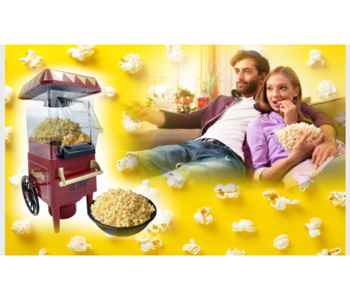 TW31519 Electric Pop Corn Maker with One Button Quick Operation - Red - Zoom Image 1