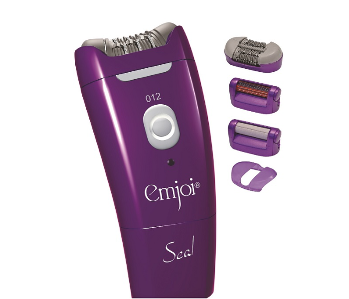 Emjoi AP-17 SRD 4 In 1 Wet and Dry Rechargeable Cordless Hair Epilator With 36 Tweezer Discs -Purple - Zoom Image 1