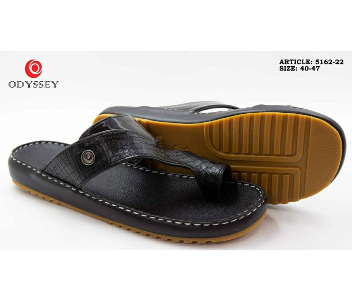 Odyssey 5162-22 47 EU Arabic Y Flat Sandal For Men -Black - Zoom Image