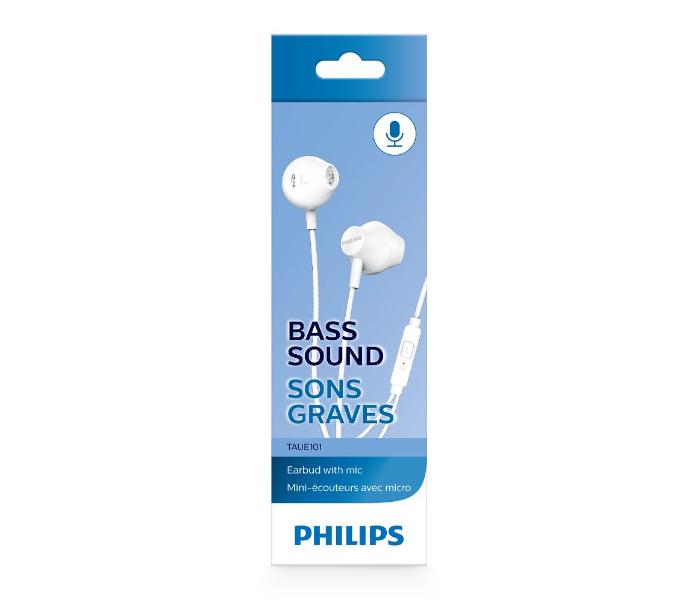 Philips TAUE101WT-00 In-Ear Wired Headphone with Microphone and Clear Bass Sound -White - Zoom Image 5