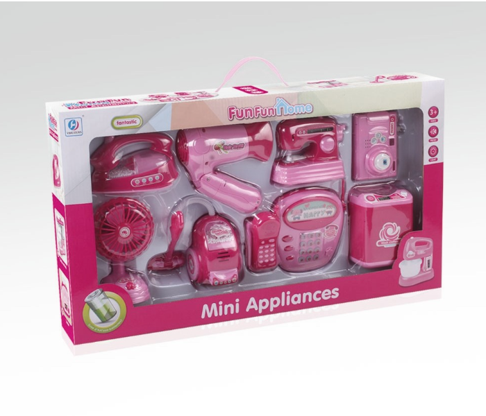 YH898-2A Mini Home Appliances Set with Light for Kids - Pink - Zoom Image