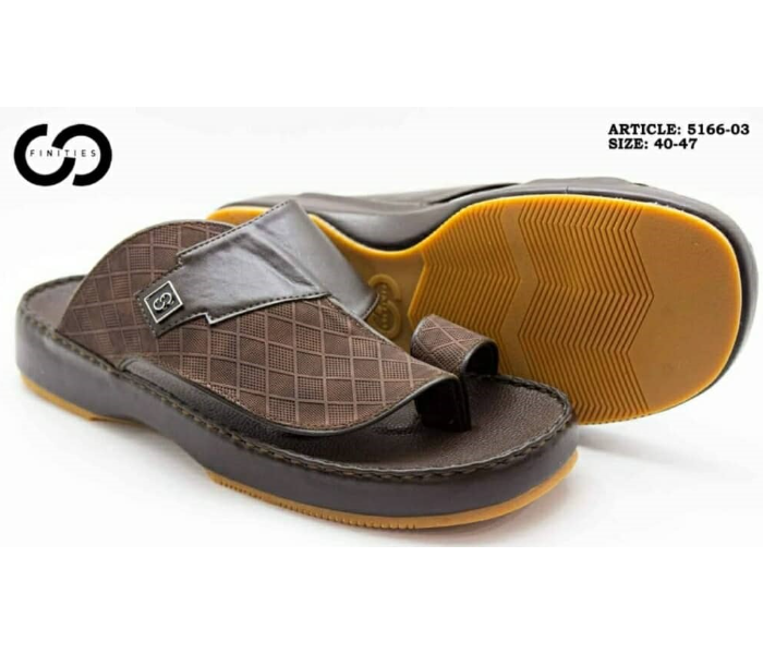 Finities 5166-03 46 EU Arabic Med Sandal For Men -Brown - Zoom Image