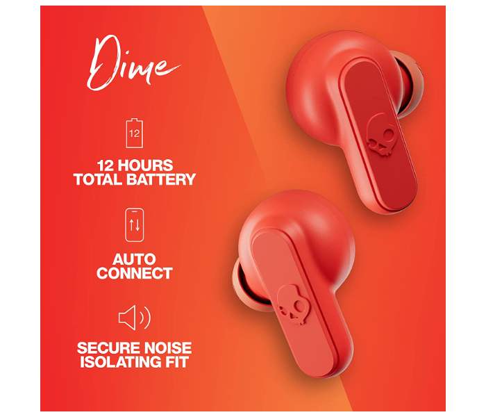 Skullcandy Dime True Wireless Earbuds - Golden Red - Zoom Image 2