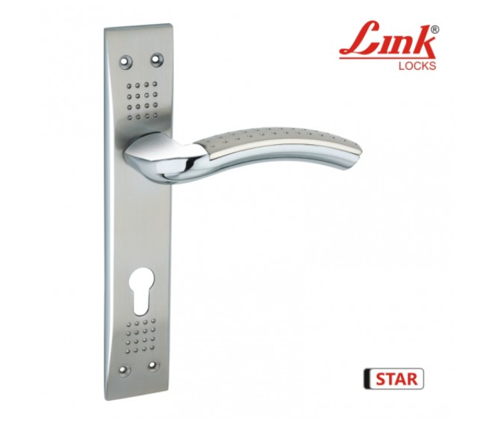 Link High Quality Zinc Secure Door Handle Star - Silver - Zoom Image