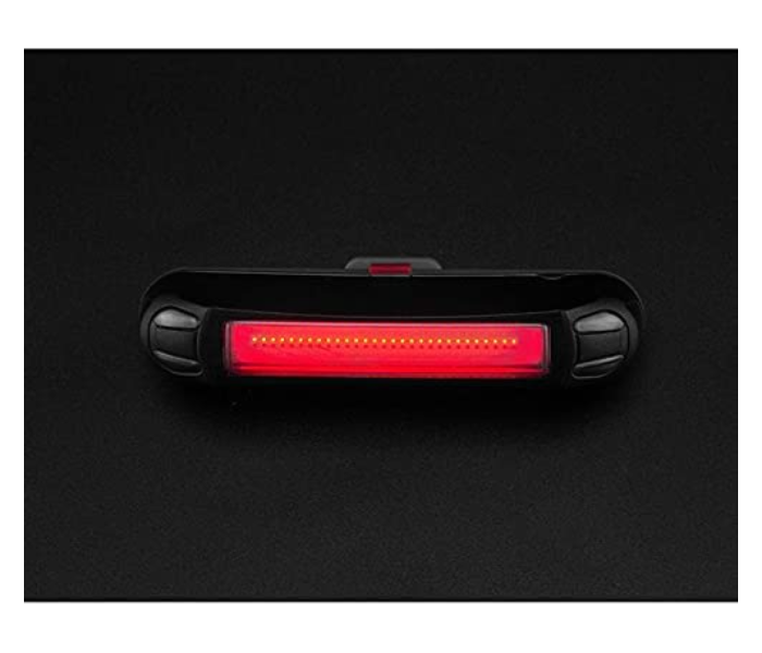 B09DBPJ5RJ USB Rechargeable 100 Lumens Red Waterproof Head Light Front Rear COB Bike Safety Light - Black - Zoom Image