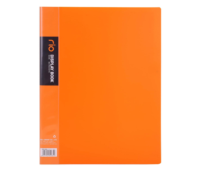 Deli 5035 60 Pockets A4 Paper Display Book - Orange - Zoom Image