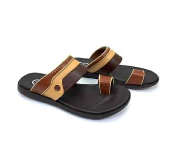 1732-03 EU 40 Stylish Comfort Flat Sandal for Men - Coffee - Zoom Image