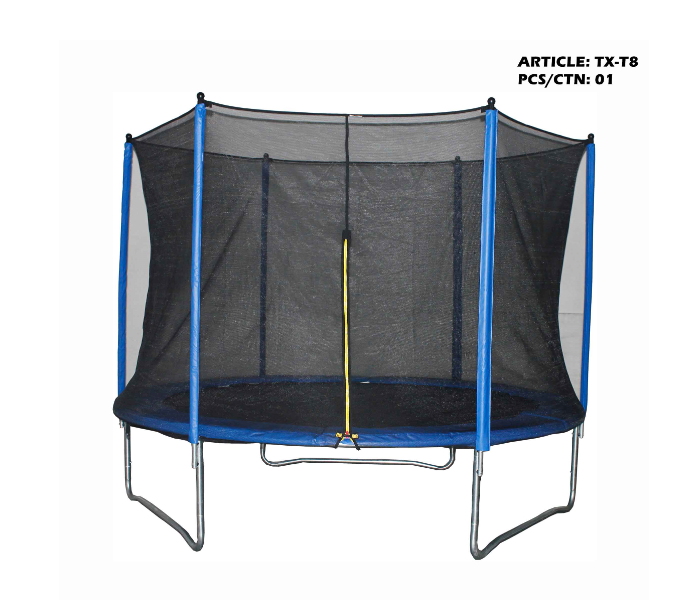 TX-T8-1 48 Spring Pieces 3 Watts Strong Design Foldable Trampline - Black - Zoom Image