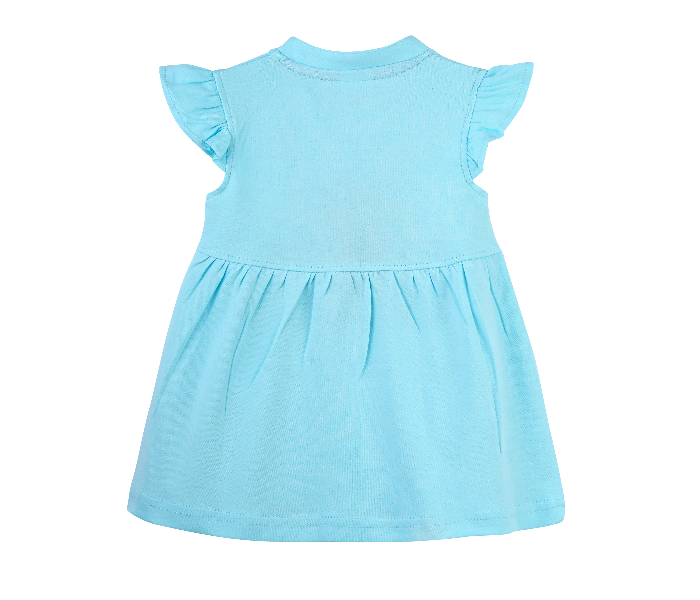 Popees Moanna B Half Sleeve Comfortable Frock for 1 Year Babies - Blue - Zoom Image 2