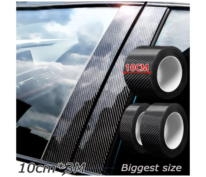 7cmx5m Nano Carbon Fibre Car Sticker Door Protector Strip - Black - Zoom Image 5