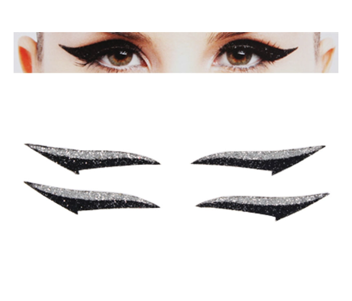 Advik Beauty 0792816390344 2 Pair Self Adhesive Eye Liners - Silver - Zoom Image