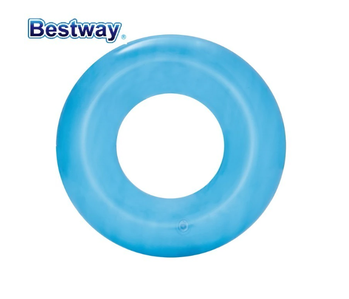 Bestway 36022 51 cm Monotone Vinyl Swim Beach Ring Float - Blue - Zoom Image