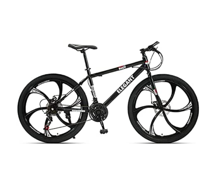 Body Line ELG6K 24 Inch Carbon Steel Elegant Bicycle With Sealed Central Shaft -Black - Zoom Image