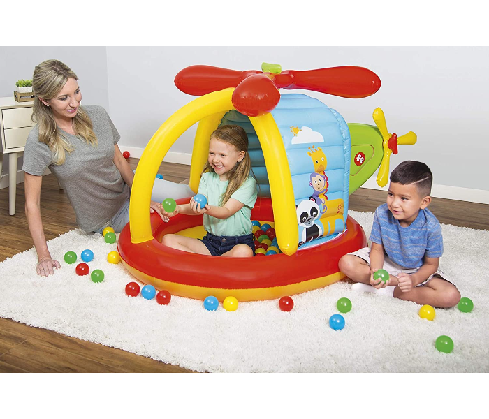 Bestway 93538 1.55m x 1.02m x 91cm Inflatable Kids Play Center -Yellow And Red - Zoom Image 2