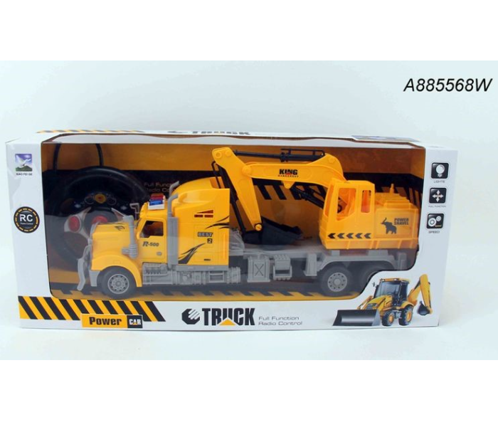 801-10A 4 Channel Remote Control Construction Toy Truck With Battery - Yellow - Zoom Image